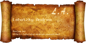 Lehotzky Andrea névjegykártya