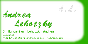 andrea lehotzky business card
